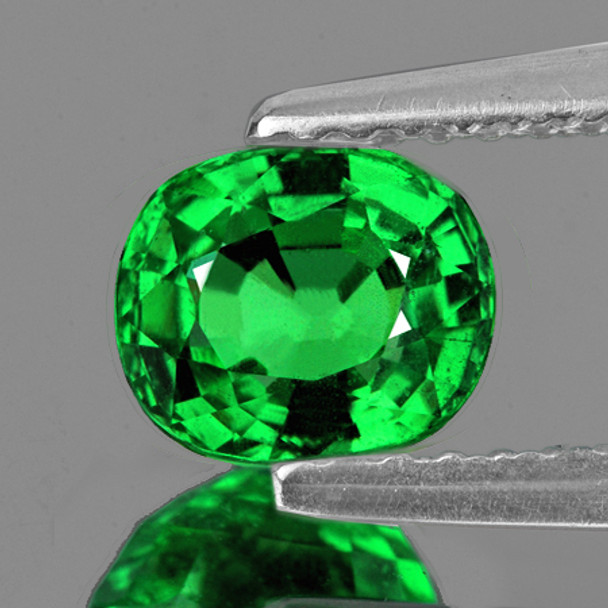 5.5x4.5 mm Oval 0.64ct AAA Fire Natural Intense Chrome Green Tsavorite Garnet [VVS]