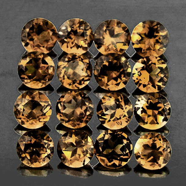 2.70 mm Round 30pcs AAA Luster Natural Golden Whiskey Smoky Quartz [Flawless-VVS]