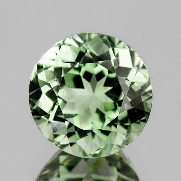 8.50 mm Round 1 piece AAA Fire Luster Natural Green Amethyst [Flawless-VVS1]