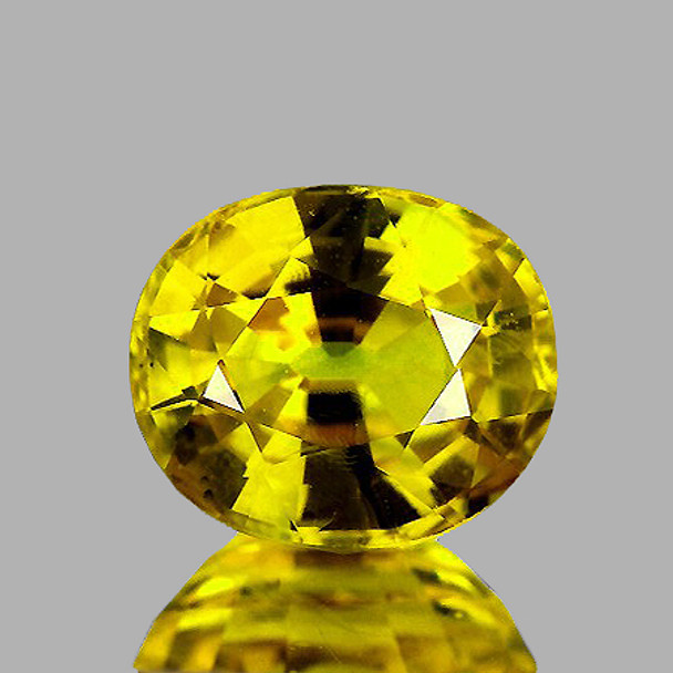 6.5x5.5 mm Oval 1.23ct AAA Fire Luster Natural Top Color Yellow Sapphire [Flawless-VVS]-AAA Grade