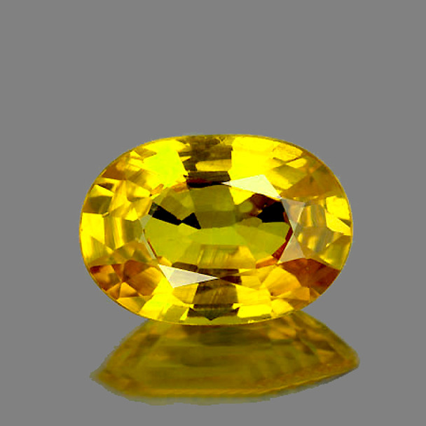 7.5x5.5 mm Oval 1.16ct AAA Fire Luster Natural Top Color Yellow Sapphire [Flawless-VVS]-AAA Grade