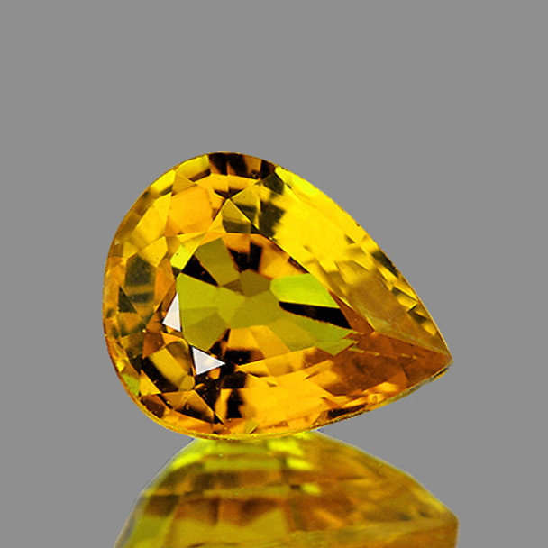 7x5 mm Pear 1.00ct AAA Fire Luster Natural Top Intense Yellow Sapphire [Flawless-VVS]-AAA Grade