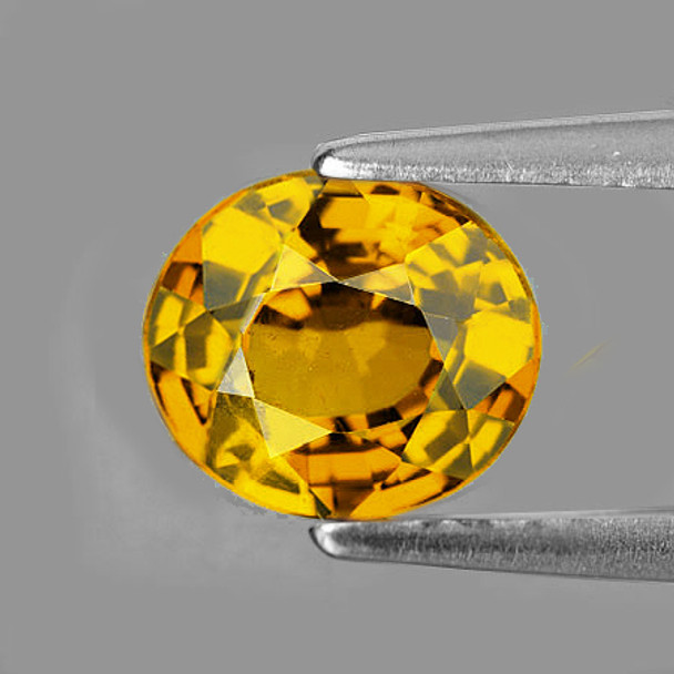 6.5x5.5 mm Oval 0.90ct AAA Fire Luster Natural Top Intense Yellow Sapphire [Flawless-VVS]-AAA Grade