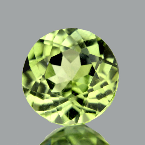 4.20 mm Round 1 Piece AAA Luster Natural Golden Green Diaspore [Flawless-VVS]