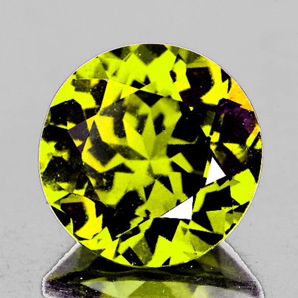 5.50 mm Round 0.88ct AAA Rainbow Sparkles Natural Canary Yellow Mali Garnet [Flawless-VVS]-AAA Grade