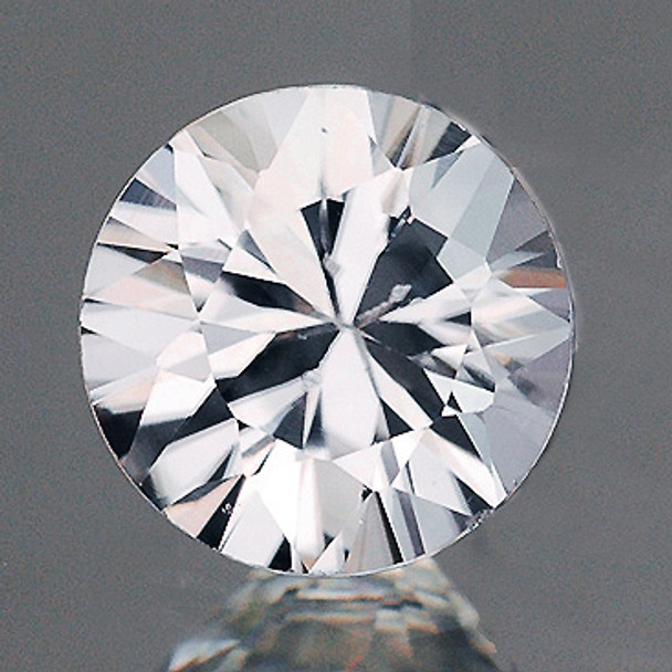 6.00 mm Round 1 piece AAA Fire Natural Diamond White Zircon [Flawless-VVS]-AAA Grade