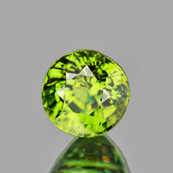 3.50 mm Round 1 piece Rainbow Sparkles Natural Lime Green Demantoid Garnet [Flawless-VVS]