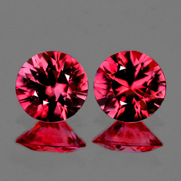 3.30 mm Round Machine Cut 2 pieces Natural Pink Red Mogok Spinel [Flawless-VVS]