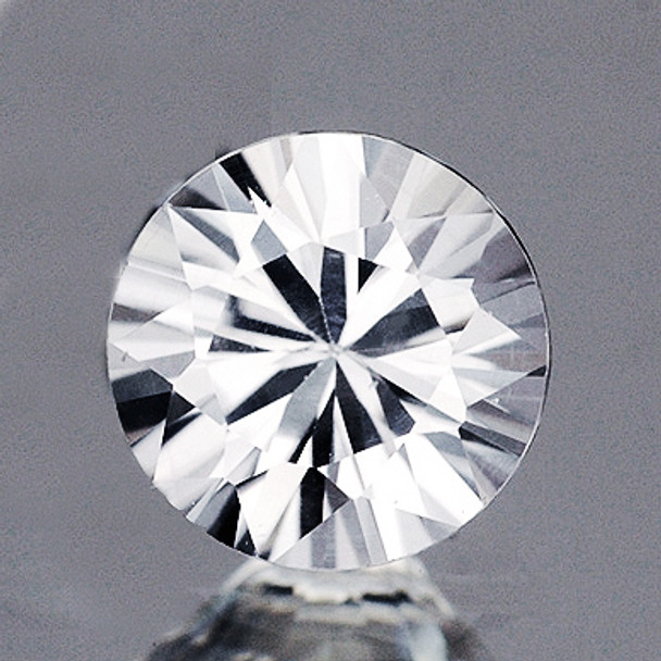 6.30 mm Round 1 piece AAA Fire Natural Diamond White Zircon [Flawless-VVS]-AAA Grade