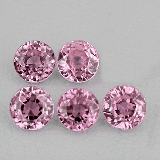 3.50 mm Round Machine Cut 5 pieces Natural Pink Mogok Spinel [Flawless-VVS]