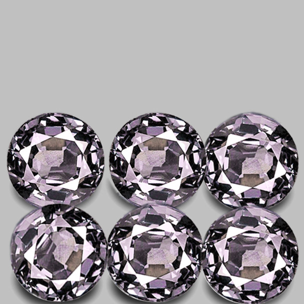 3.20 mm Round Machine Cut 6 pieces Natural AAA Titanium Pink Mogok Spinel [Flawless-VVS]