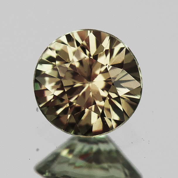 4.50 mm Round 0.45ct Extreme Brilliancy Natural AAA Unheated Intense Champagne Sapphire [Flawless-VVS]