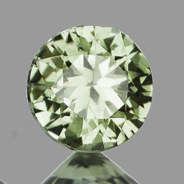4.40 mm Round 0.40ct Extreme Brilliancy Natural AAA Unheated Yellow Green Sapphire [Flawless-VVS]