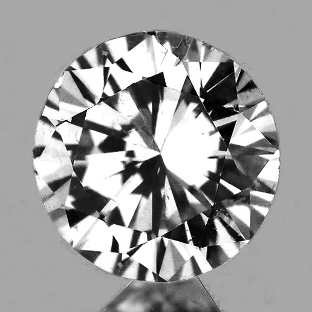 7.00 mm Round 1 piece AAA Fire Natural Diamond White Zircon [Flawless-VVS]-AAA Grade