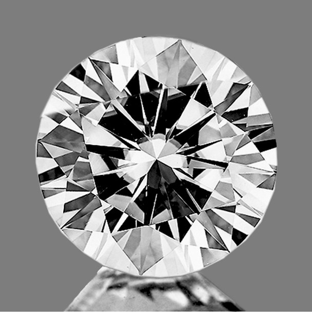 7.50 mm Round 1 piece AAA Fire Natural Diamond White Zircon [Flawless-VVS]-AAA Grade