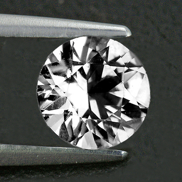 8.00 mm Round 1 piece AAA Fire Natural Diamond White Zircon [Flawless-VVS]-AAA Grade