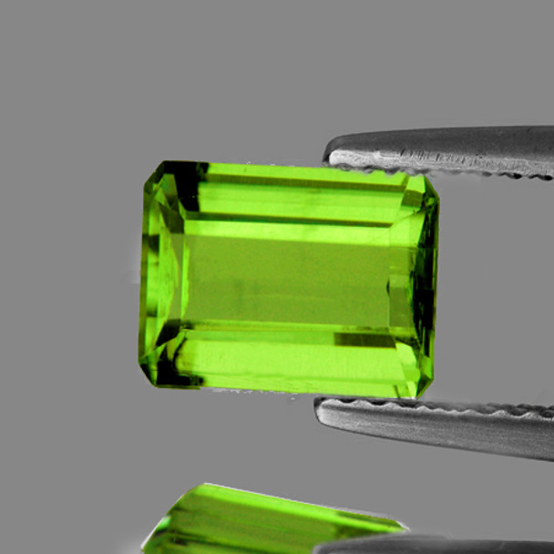 7x5.5 mm Octagon 1.01cts Sparkling Luster Natural Brilliant Lemon Green Tourmaline [Flawless-VVS]