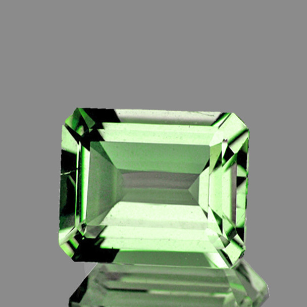 7.5x6 mm Octagon 1.17cts Sparkling Luster Natural Brilliant Neon Green Tourmaline [Flawless-VVS]