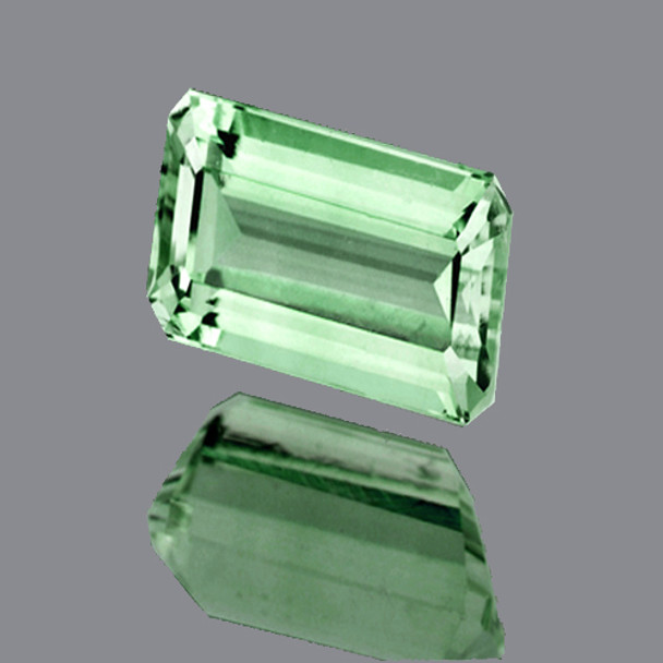 8.5x5.5 mm Octagon 1.12cts Sparkling Luster Natural Brilliant Neon Green Tourmaline [Flawless-VVS]