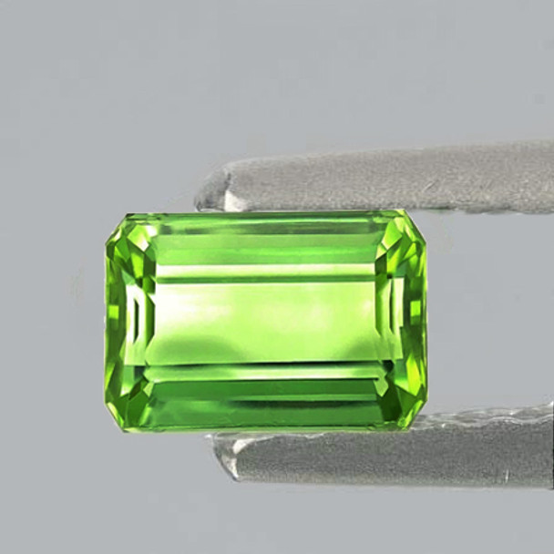 8x5.5 mm Octagon 1.32cts Sparkling Luster Natural Brilliant Lemon Green Tourmaline [Flawless-VVS]