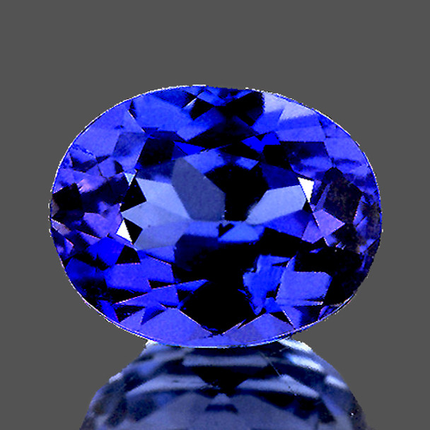 8x6 mm Oval 1.20cts AAA Luster Natural Brilliant Intense Purple Blue Tanzanite [Flawless-VVS]