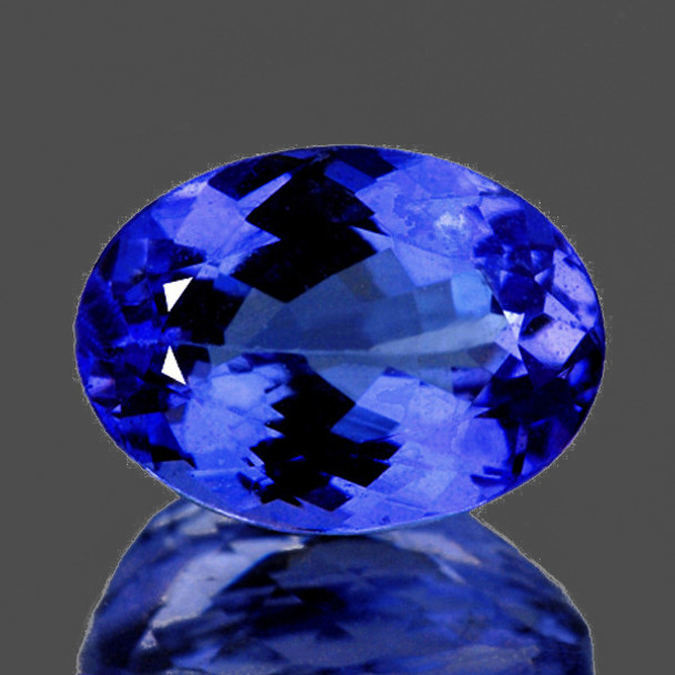 7x5 mm Oval 0.64cts AAA Fire Luster Natural AAA Intense Purple Blue Tanzanite [Flawless-VVS]