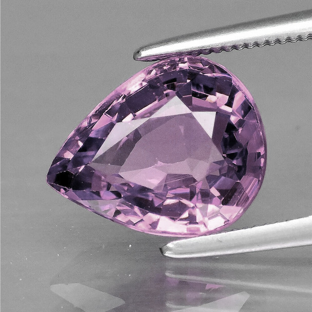 8x6 mm Pear 1.42ct AAA Luster Natural Unheated-Untreated Purple Sapphire [Flawless-VVS]-Free Certificate