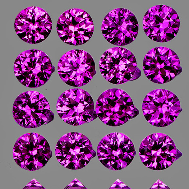 2.30 mm Round 16 pcs Superb Luster Natural Velvet Purple Sapphire [Flawless-VVS]-AAA Grade