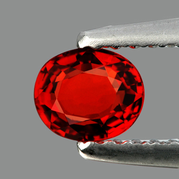 7x5 mm Oval 0.90ct AAA Luster Natural Intense Red Sapphire [Flawless-VVS]