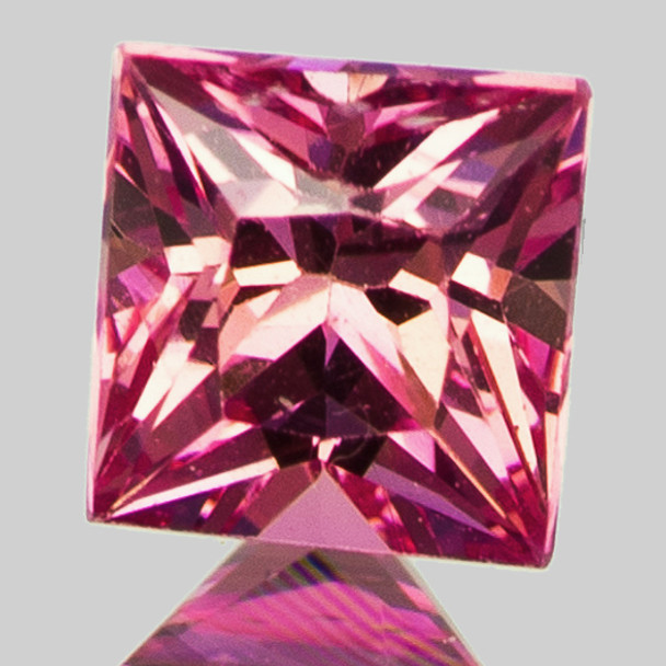 3.50 mm Square Princess 1 piece Natural Pink Mogok Sapphire [VVS]