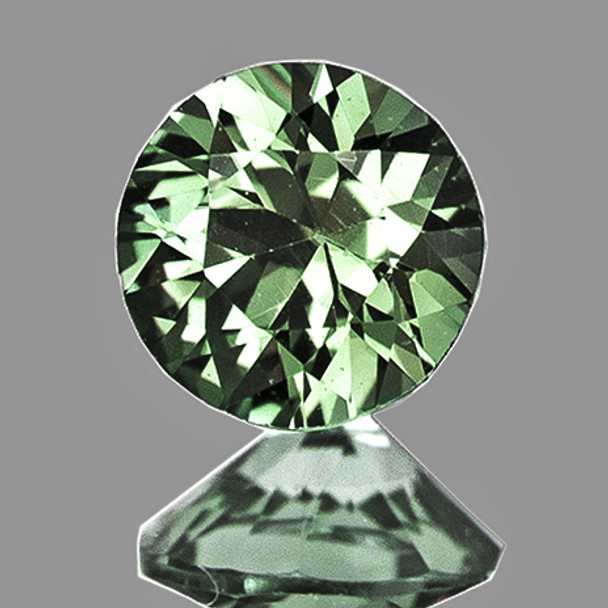 3.70 mm Round Machine Cut 1 piece Lustrous Natural Ceylon Green Sapphire [Flawless-VVS]-AAA Grade