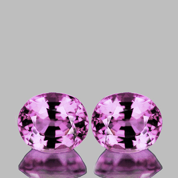 5x4 mm Oval 2 pieces AAA Luster Natural Ceylon Pink Sapphire [Flawless-VVS]