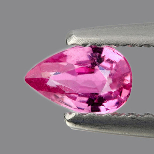6.5x4 mm Pear 1 piece AAA Luster Natural Intense Pink Sapphire [Flawless-VVS]