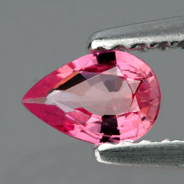 6.5x4.5 mm Pear 0.50ct AAA Luster Natural Brilliant Orange Pink Sapphire [Flawless-VVS]