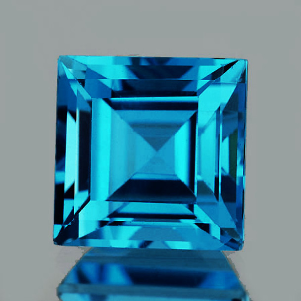 4.70 mm Square 1 piece Top Luster Natural London Blue Topaz [Flawless-VVS]