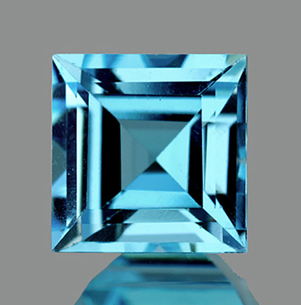 7.00 mm Square 1 piece AAA Luster Natural Sparkling Sky Blue Topaz [Flawless-VVS]