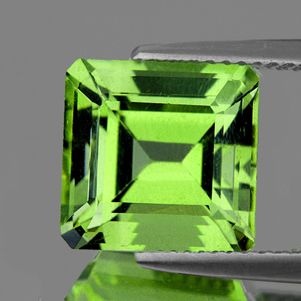 5.80 mm Octagon 1.25cts Sparkling Luster Natural Brilliant Apple Green Tourmaline [Flawless-VVS]