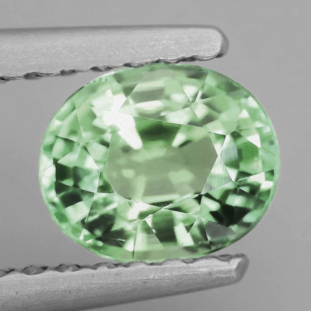 8x6.5 mm Oval 1.23ct Sparkling Luster Natural Brilliant Mint Green Tourmaline [Flawless-VVS]