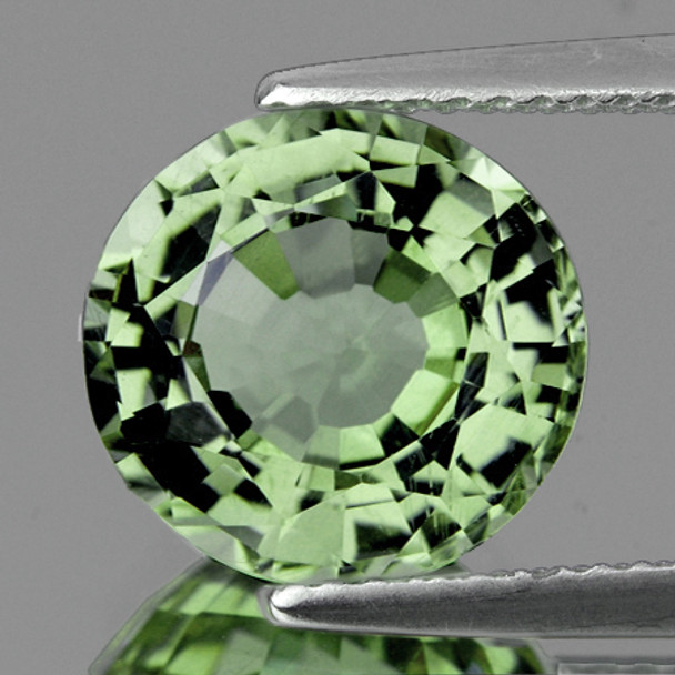 6.50 mm Semi-Round 1.05ct Sparkling Luster Natural Brilliant Mint Green Tourmaline [Flawless-VVS]