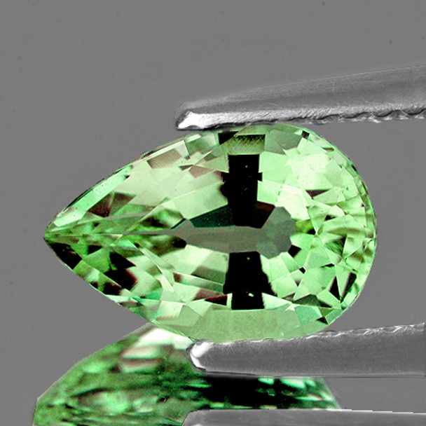 8x5 mm Pear 1.00ct Sparkling Luster Natural Brilliant Mint Green Tourmaline [Flawless-VVS]