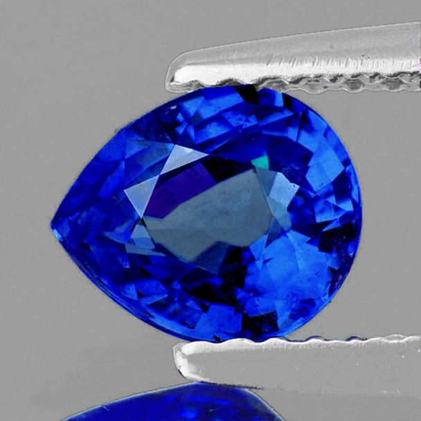 5.5x4.5 mm Pear 0.57ct Sparkling Natural Intense Royal  Blue Sapphire [Flawless-VVS]