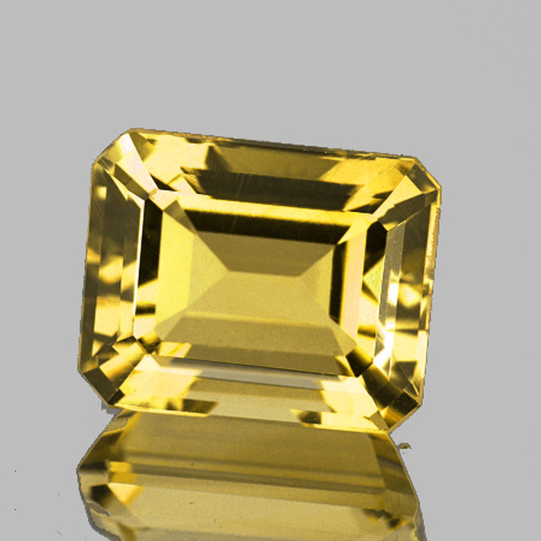 9.5x7 mm Octagon 2.20ct Brilliant Luster Natural Golden Yellow Beryl 'Heliodor' [Flawless-VVS]