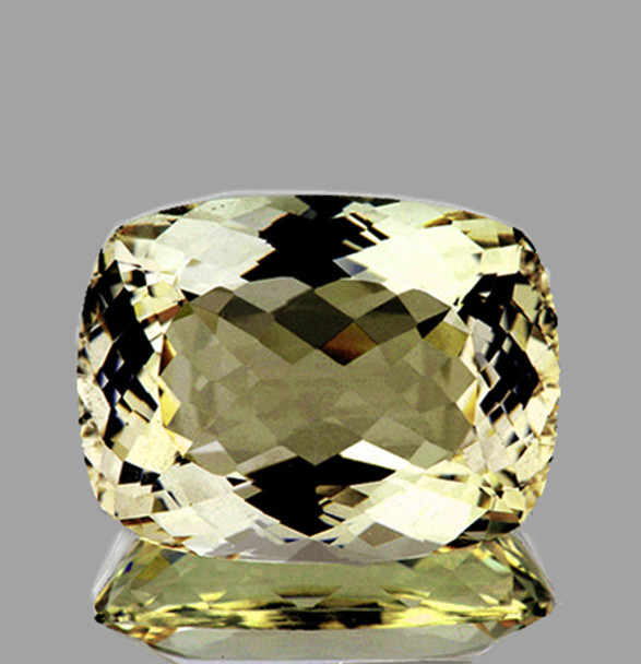 10.5x8 mm Cushion 3.04ct Brilliant Luster Natural Sparkling Yellow Beryl 'Heliodor' [Flawless-VVS]