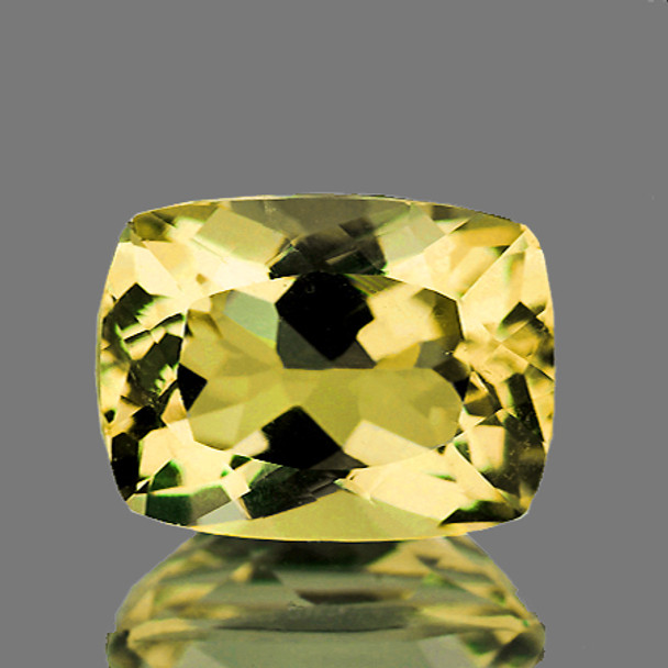 11x8.5 mm Cushion 4.07ct Brilliant Luster Natural Golden Yellow Beryl 'Heliodor' [Flawless-VVS]