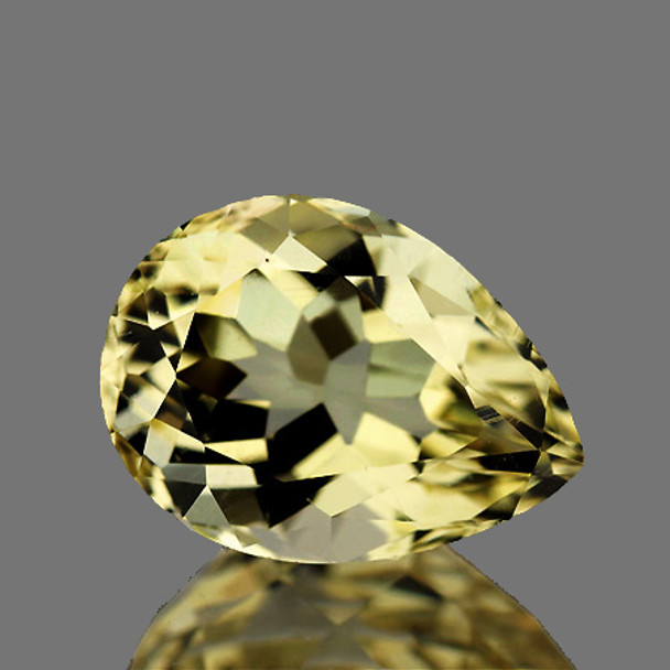 12x8.5 mm Pear 3.27ct Brilliant Luster Natural Golden Yellow Beryl 'Heliodor' [Flawless-VVS]