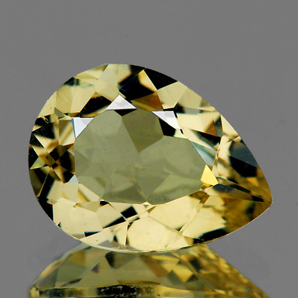 12x8 mm Pear 2.48ct Brilliant Luster Natural Golden Yellow Beryl 'Heliodor' [Flawless-VVS]