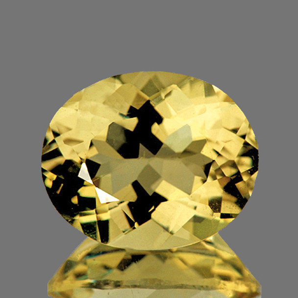 11x9 mm Oval 3.12ct Brilliant Luster Natural Golden Yellow Beryl 'Heliodor' [Flawless-VVS]
