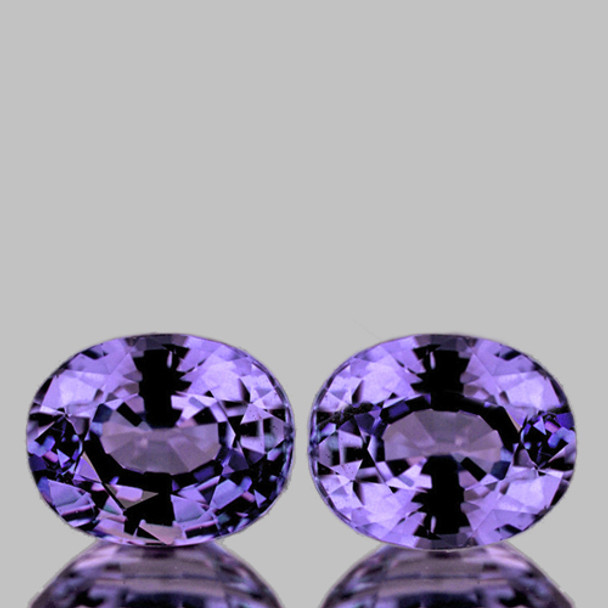 5x4 mm Oval 2 pcs Superb Luster Natural Purple Sapphire [Flawless-VVS] {AAA Grade}