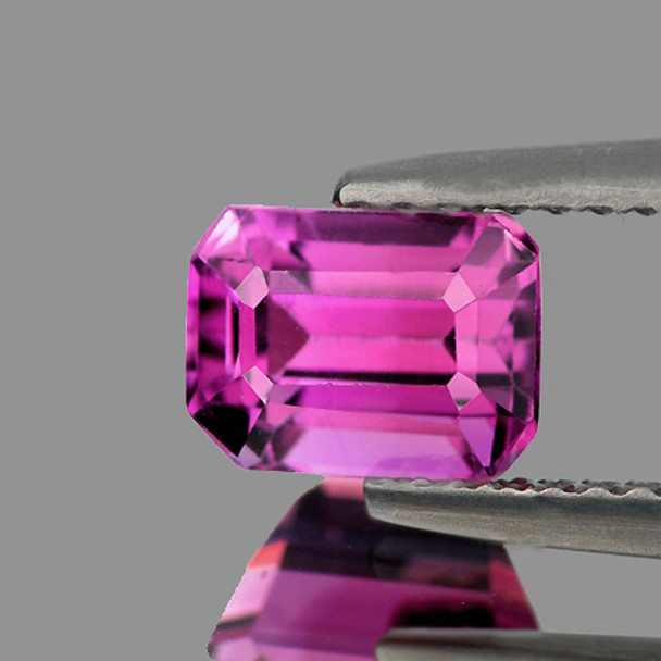 6.5x4.5 mm Octagon 1.13ct Sparkling Natural Intense Pink Tourmaline [Flawless-VVS]
