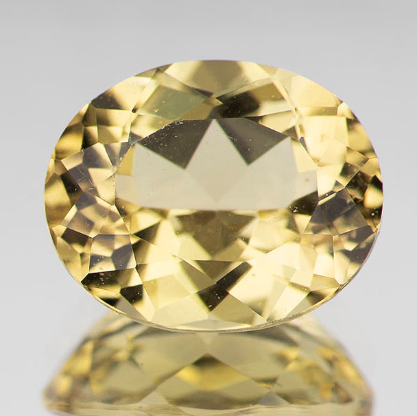 11x9 mm Oval 3.38ct Brilliant Luster Natural Golden Yellow Beryl 'Heliodor' [Flawless-VVS]